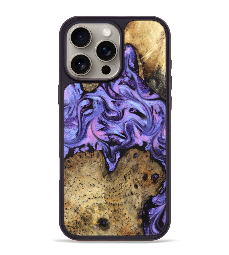 iPhone 16 Pro Max Wood Phone Case - Deloris (Purple, 831778)