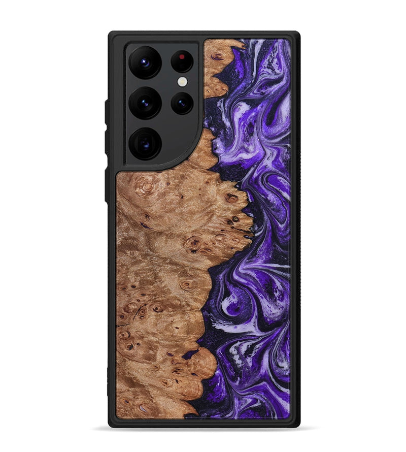 Galaxy S22 Ultra Wood Phone Case - Oma (Purple, 831779)