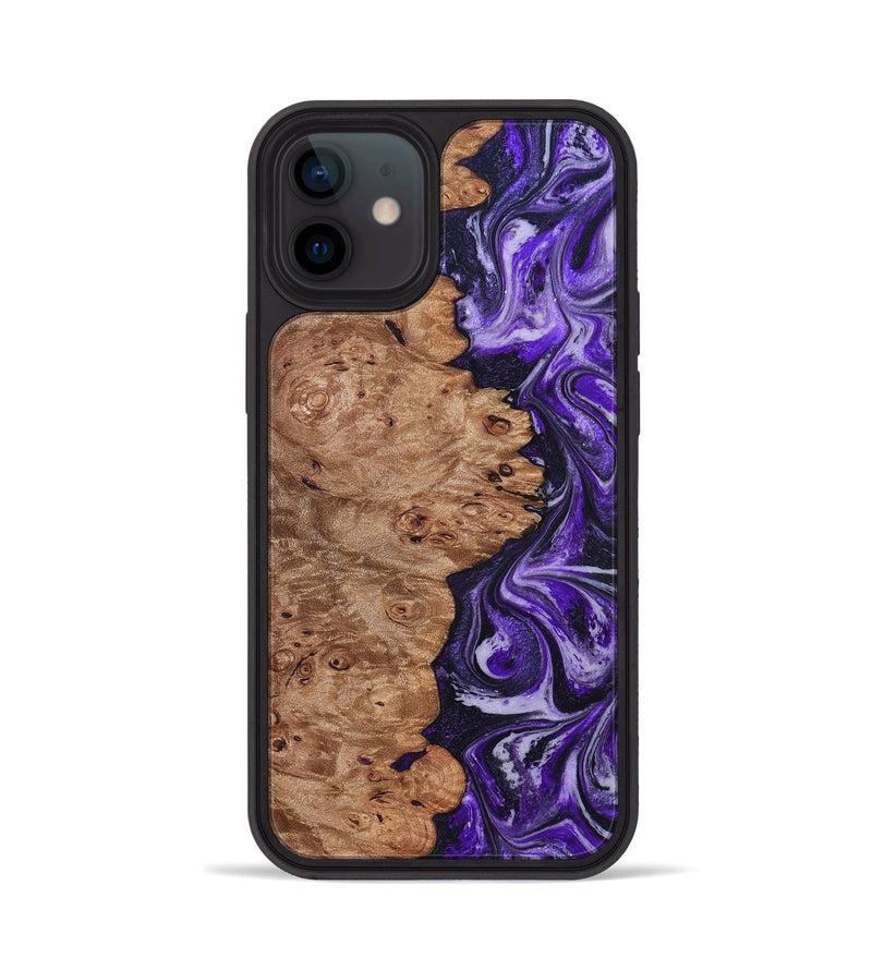 iPhone 12 Wood Phone Case - Oma (Purple, 831779)