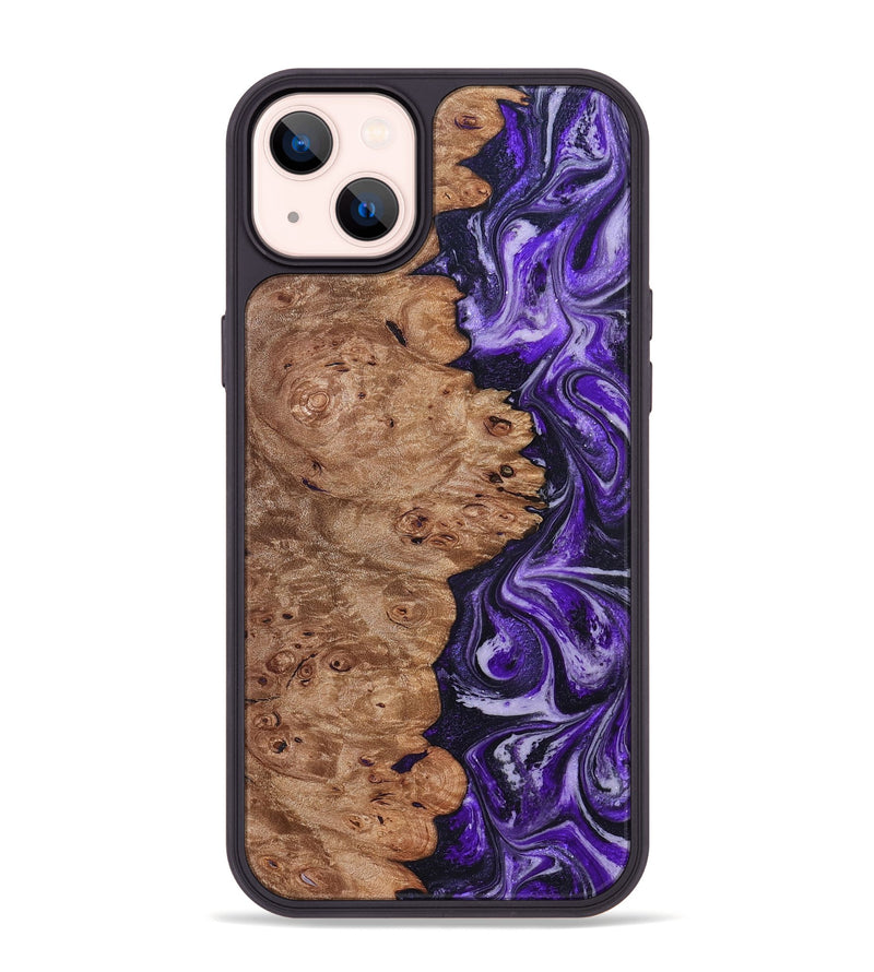 iPhone 14 Plus Wood Phone Case - Oma (Purple, 831779)