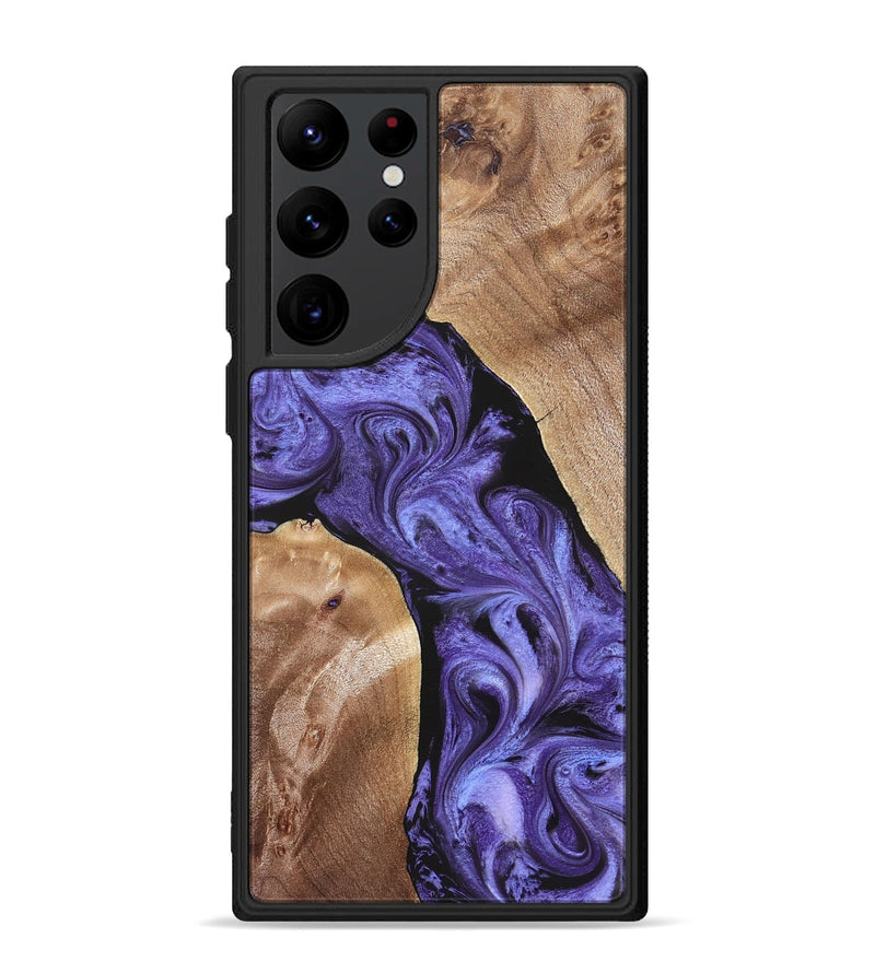 Galaxy S22 Ultra Wood Phone Case - Aric (Purple, 831781)