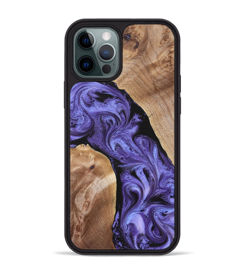 iPhone 12 Pro Max Wood Phone Case - Aric (Purple, 831781)