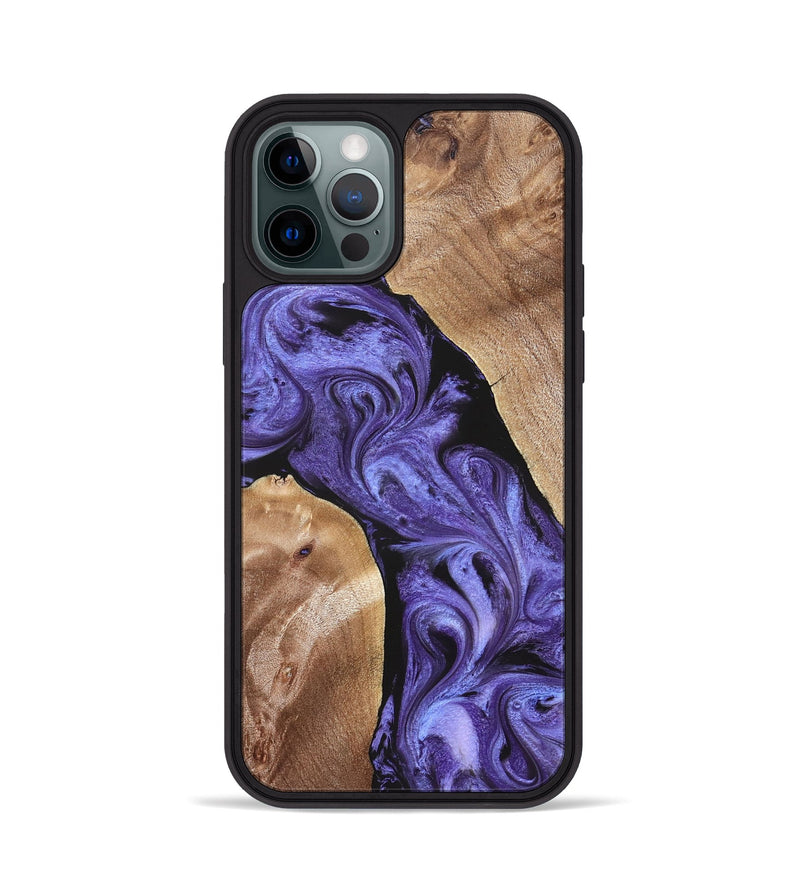 iPhone 12 Pro Wood Phone Case - Aric (Purple, 831781)