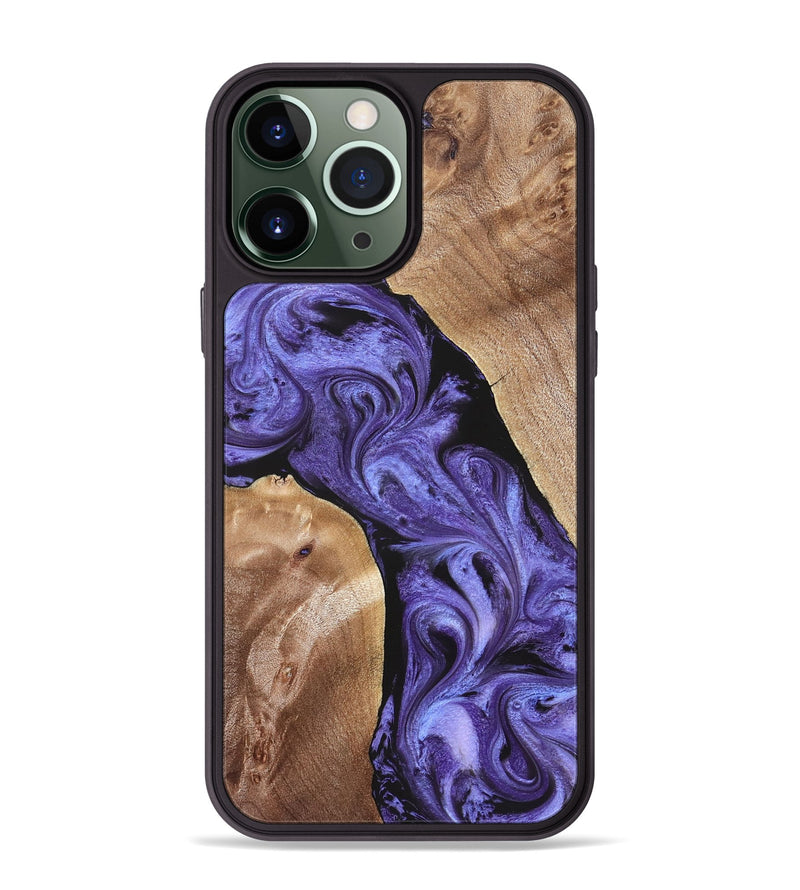 iPhone 13 Pro Max Wood Phone Case - Aric (Purple, 831781)