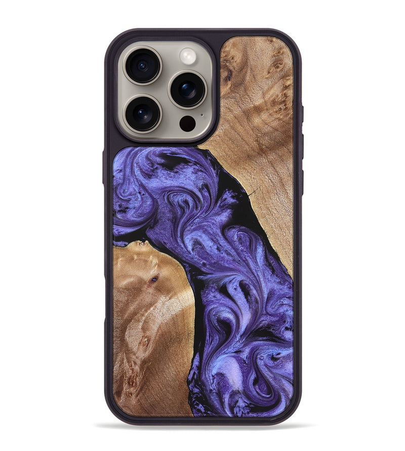 iPhone 16 Pro Max Wood Phone Case - Aric (Purple, 831781)