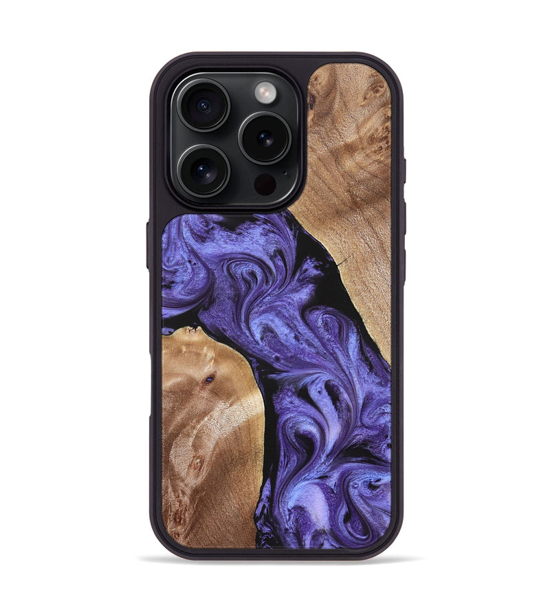 iPhone 16 Pro Wood Phone Case - Aric (Purple, 831781)