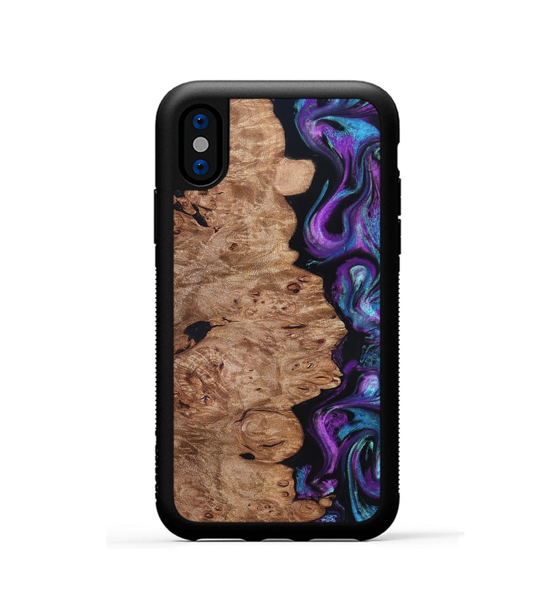 iPhone Xs Wood Phone Case - Doyle (Purple, 831782)