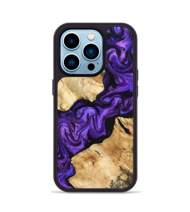 iPhone 14 Pro Wood Phone Case - Lucian (Purple, 831783)