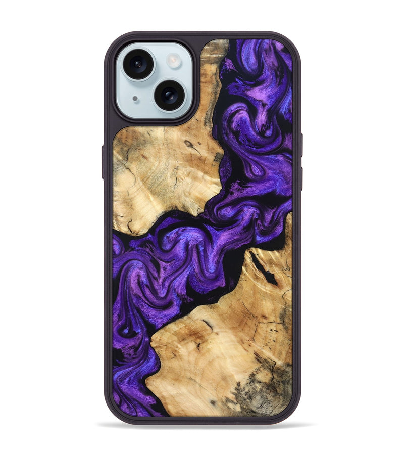 iPhone 15 Plus Wood Phone Case - Lucian (Purple, 831783)
