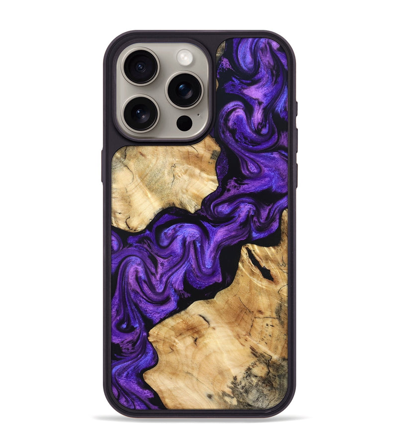 iPhone 15 Pro Max Wood Phone Case - Lucian (Purple, 831783)