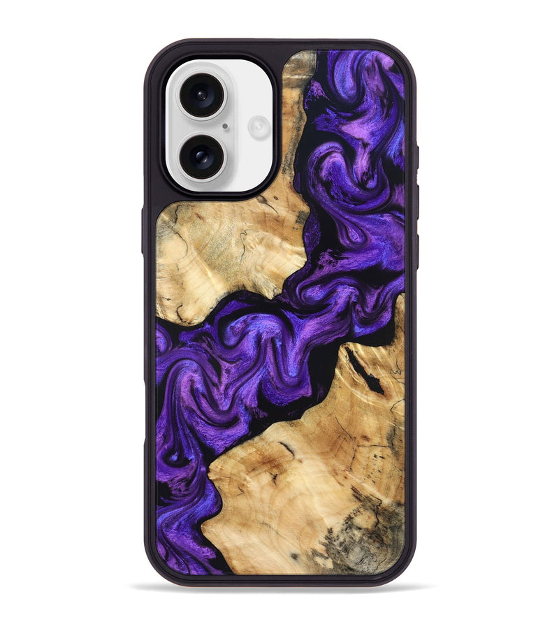 iPhone 16 Plus Wood Phone Case - Lucian (Purple, 831783)