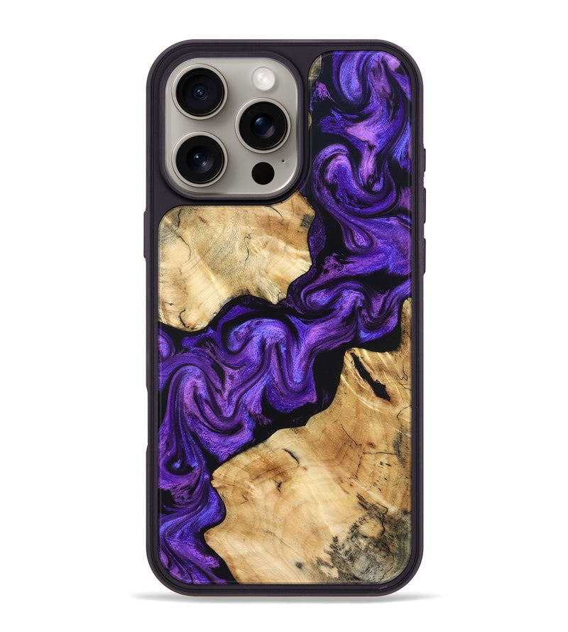 iPhone 16 Pro Max Wood Phone Case - Lucian (Purple, 831783)