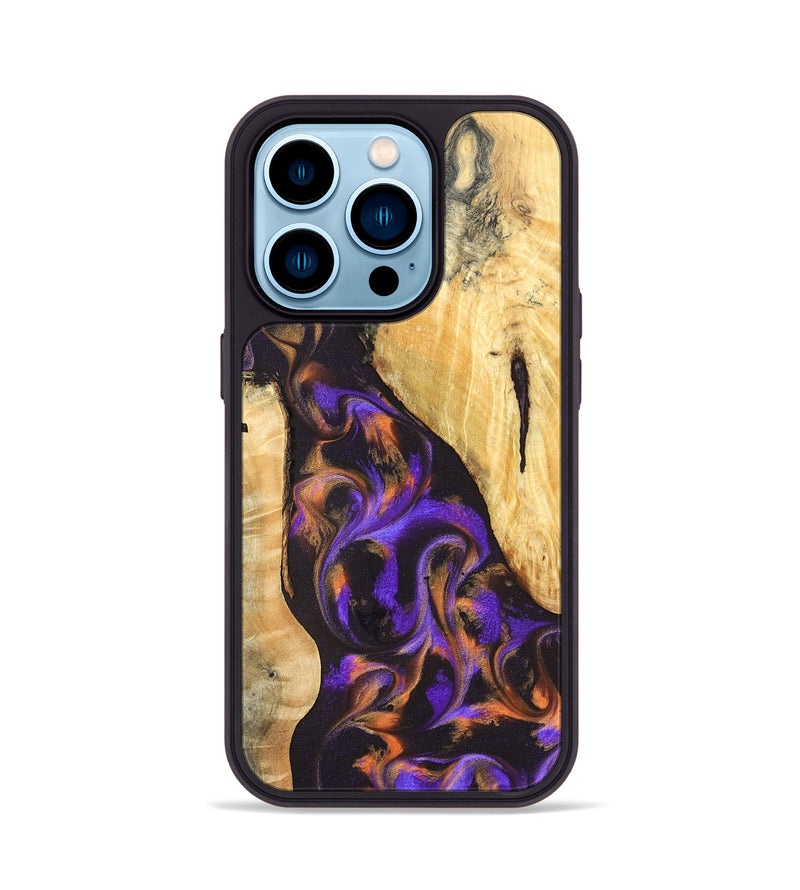 iPhone 14 Pro Wood Phone Case - Orrin (Purple, 831785)
