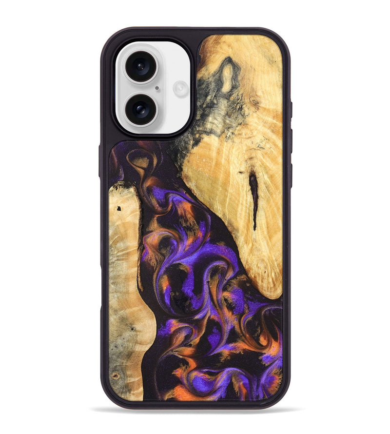 iPhone 16 Plus Wood Phone Case - Orrin (Purple, 831785)