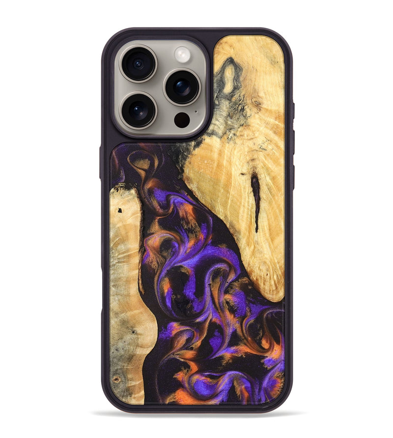 iPhone 16 Pro Max Wood Phone Case - Orrin (Purple, 831785)