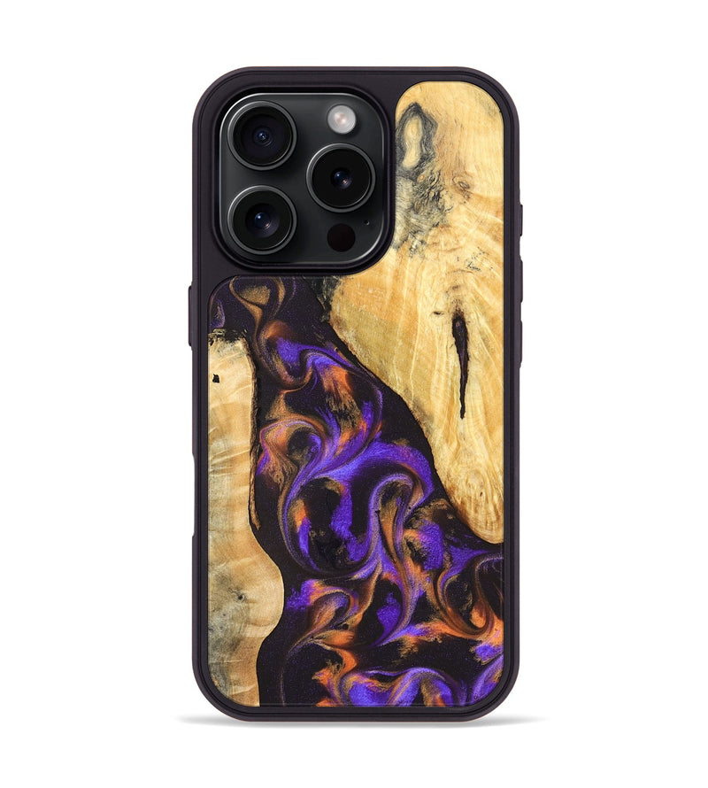 iPhone 16 Pro Wood Phone Case - Orrin (Purple, 831785)