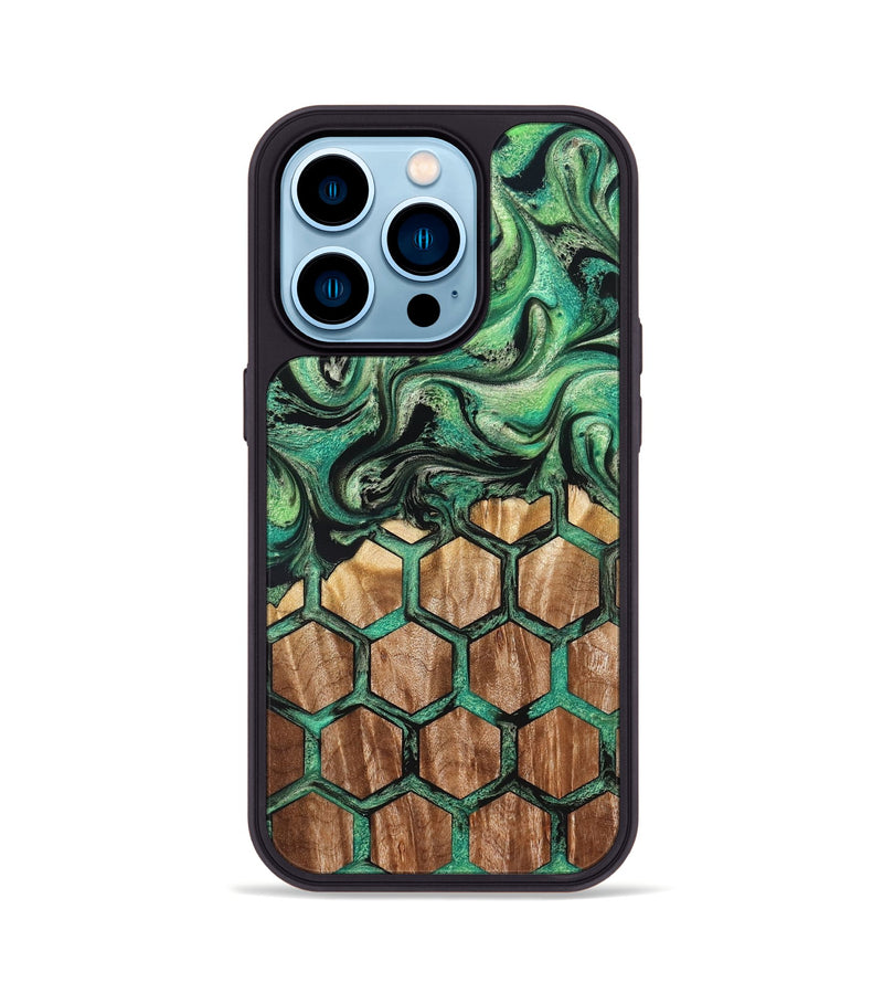iPhone 14 Pro Wood Phone Case - Dona (Pattern, 831791)