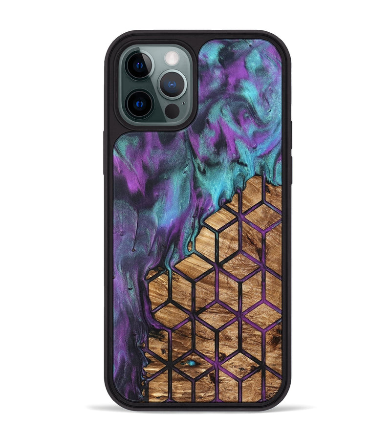 iPhone 12 Pro Max Wood Phone Case - Heath (Pattern, 831792)