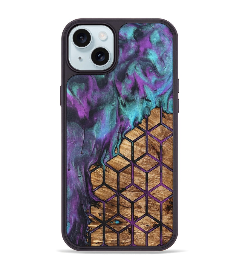 iPhone 15 Plus Wood Phone Case - Heath (Pattern, 831792)