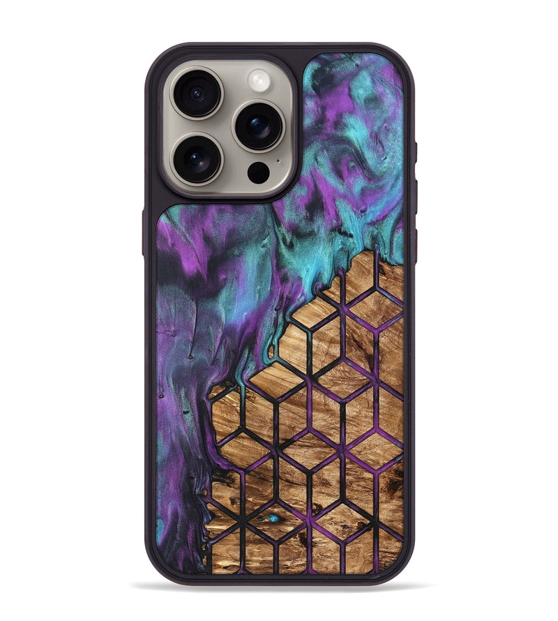 iPhone 15 Pro Max Wood Phone Case - Heath (Pattern, 831792)