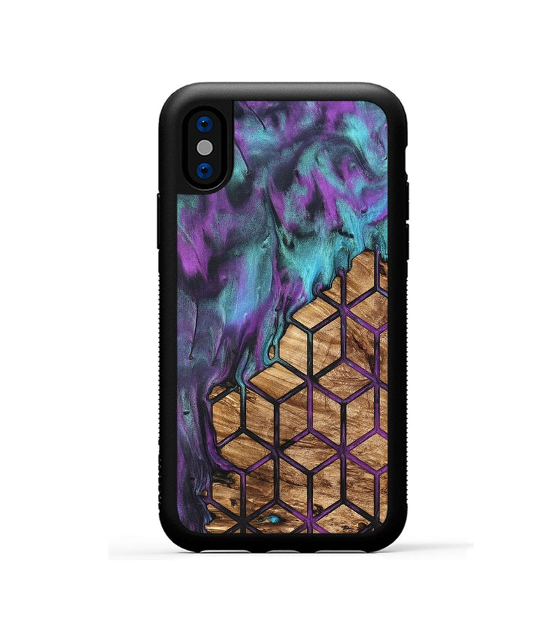iPhone Xs Wood Phone Case - Heath (Pattern, 831792)