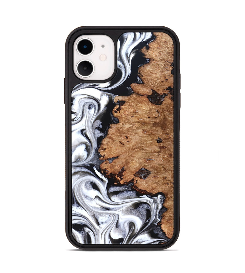 iPhone 11 Wood Phone Case - Norman (Black & White, 831798)