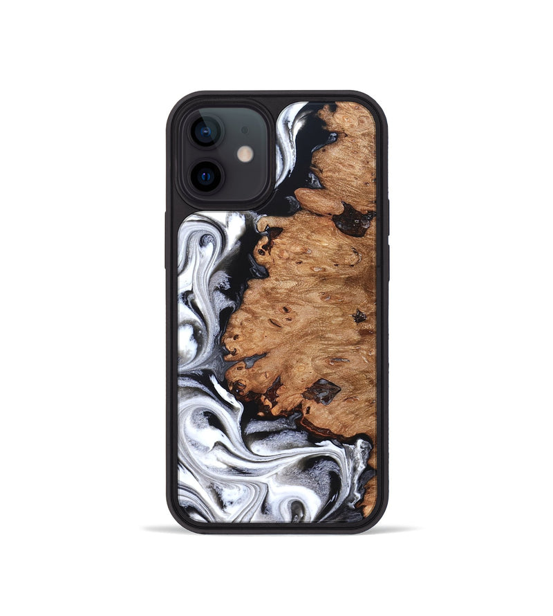 iPhone 12 mini Wood Phone Case - Norman (Black & White, 831798)