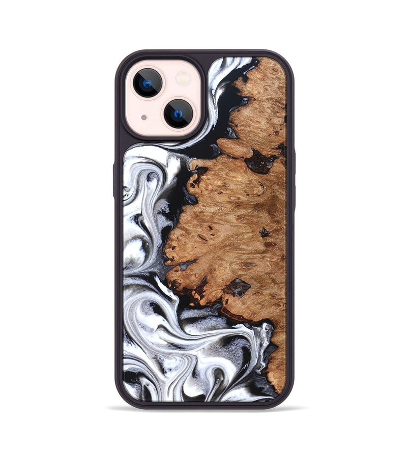 iPhone 14 Wood Phone Case - Norman (Black & White, 831798)