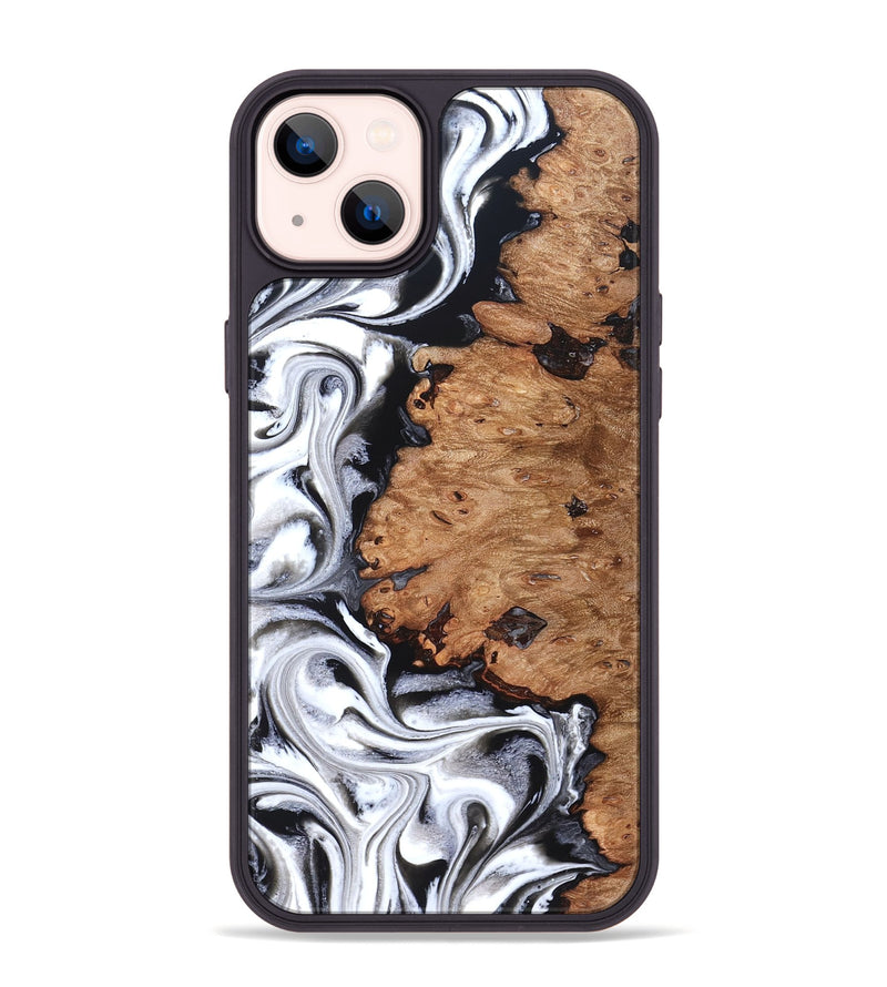 iPhone 14 Plus Wood Phone Case - Norman (Black & White, 831798)