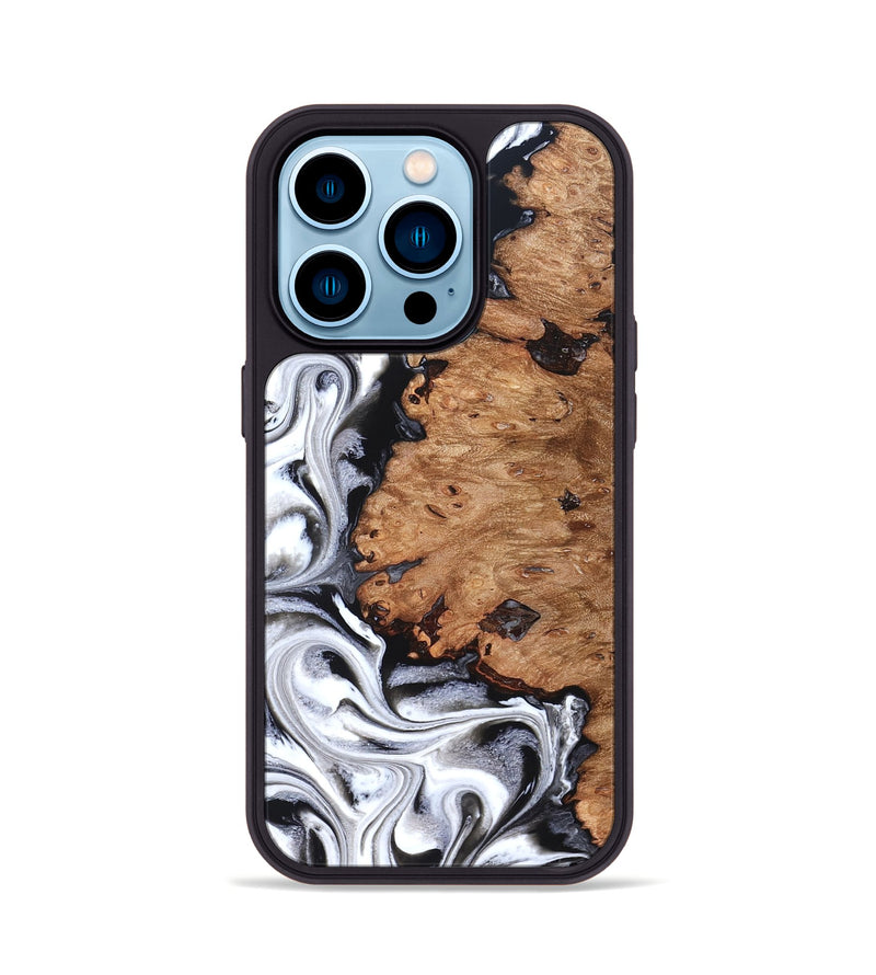 iPhone 14 Pro Wood Phone Case - Norman (Black & White, 831798)