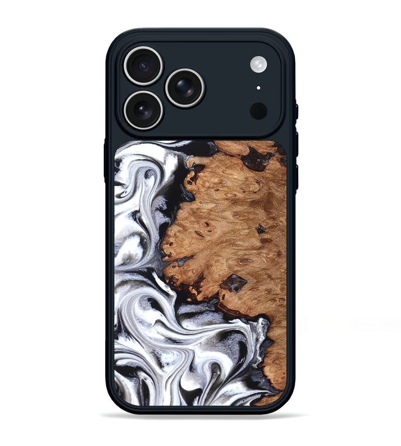 iPhone 17 Pro Max Wood Phone Case - Norman (Black & White, 831798)