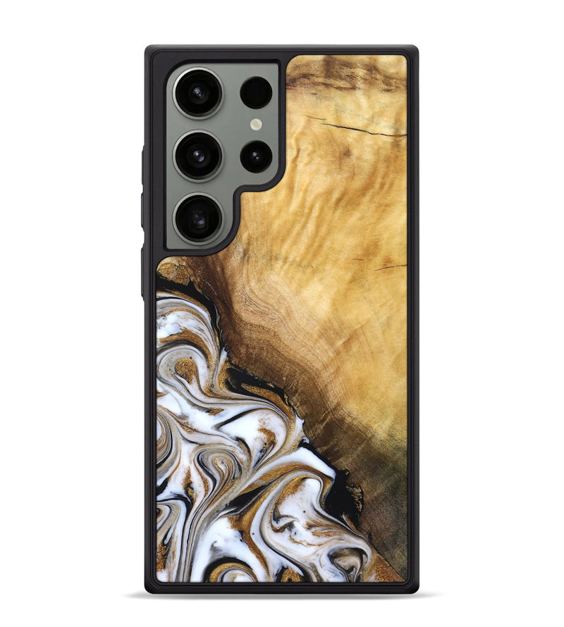 Galaxy S24 Ultra Wood Phone Case - Carlie (Teal & Gold, 831799)