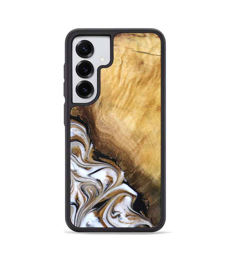 Galaxy S25 Wood Phone Case - Carlie (Teal & Gold, 831799)