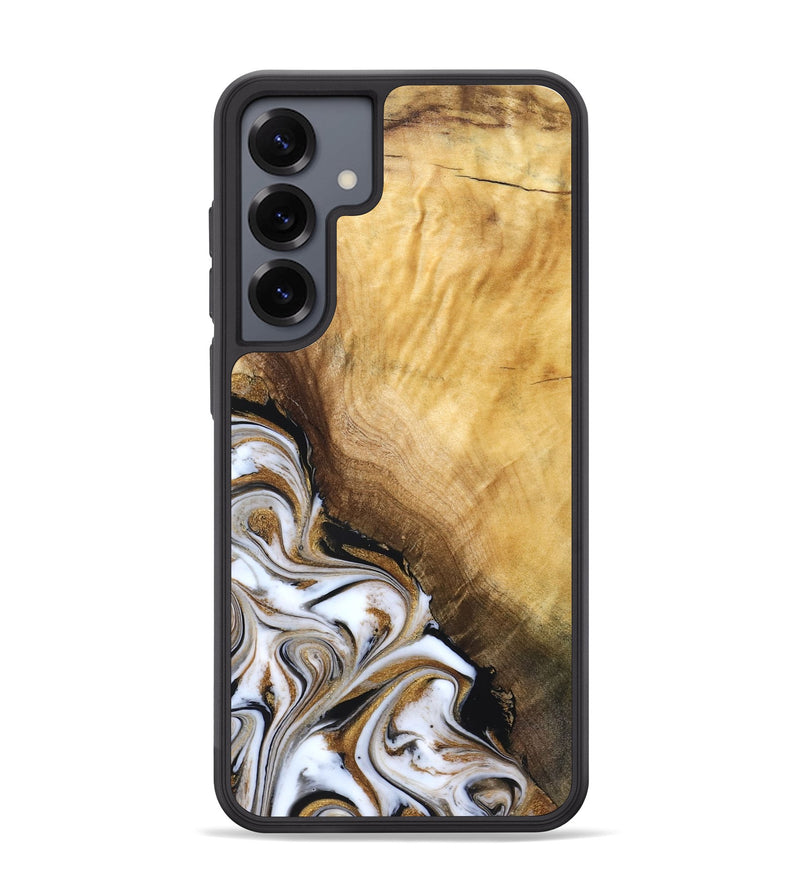 Galaxy S25 Plus Wood Phone Case - Carlie (Teal & Gold, 831799)