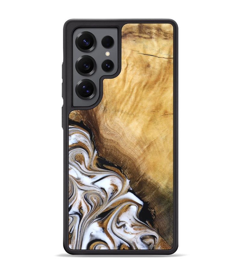 Galaxy S25 Ultra Wood Phone Case - Carlie (Teal & Gold, 831799)