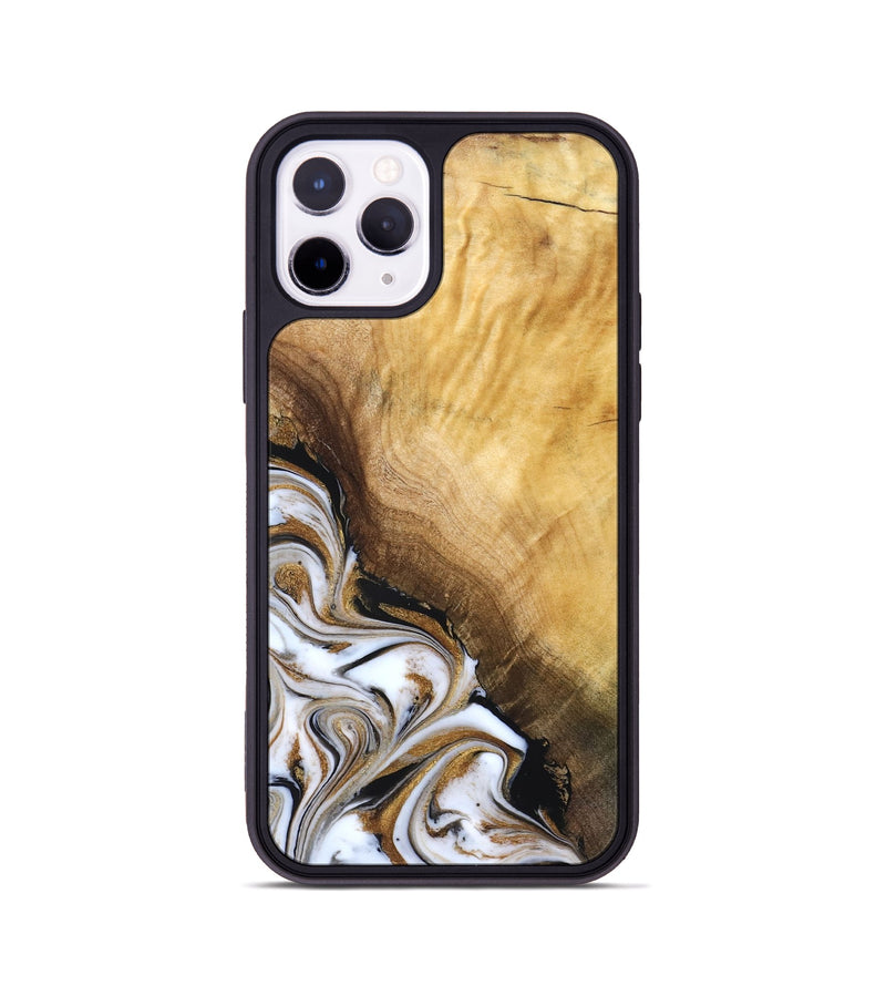 iPhone 11 Pro Wood Phone Case - Carlie (Teal & Gold, 831799)