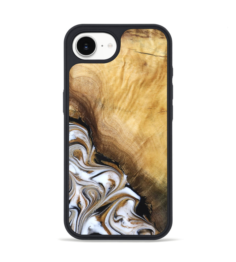 iPhone 16e Wood Phone Case - Carlie (Teal & Gold, 831799)
