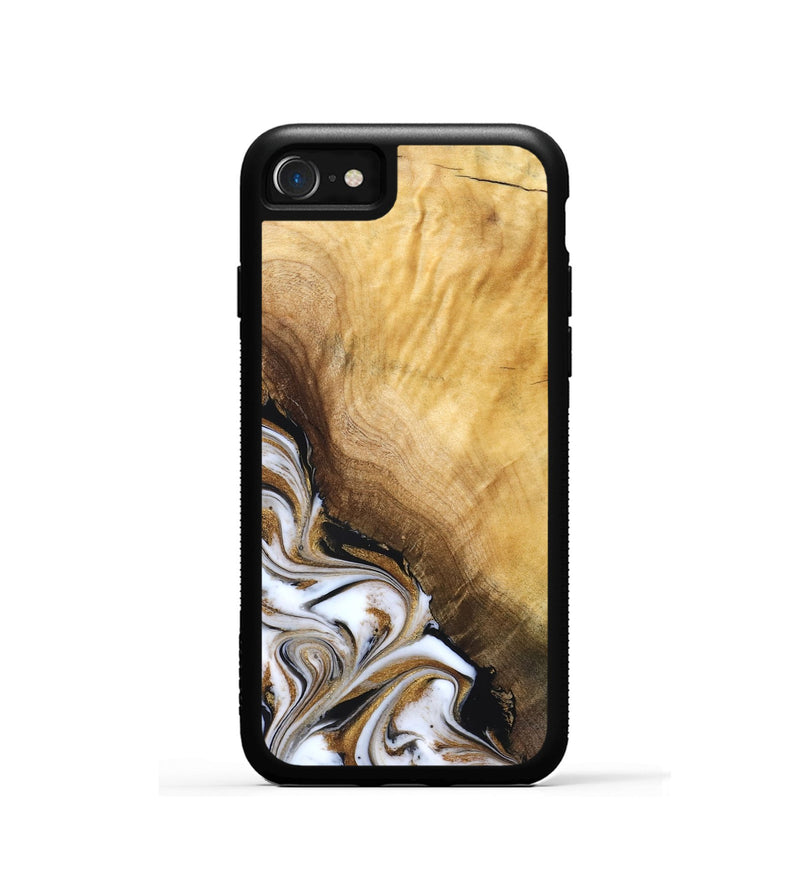 iPhone SE Wood Phone Case - Carlie (Teal & Gold, 831799)