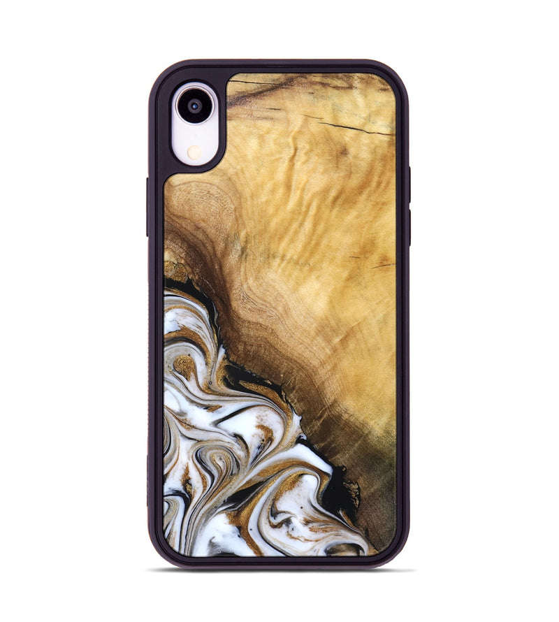 iPhone Xr Wood Phone Case - Carlie (Teal & Gold, 831799)