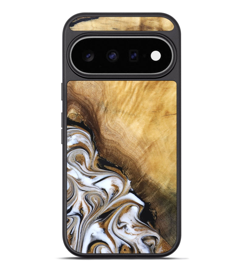 Pixel 11 Pro XL Wood Phone Case - Carlie (Teal & Gold, 831799)