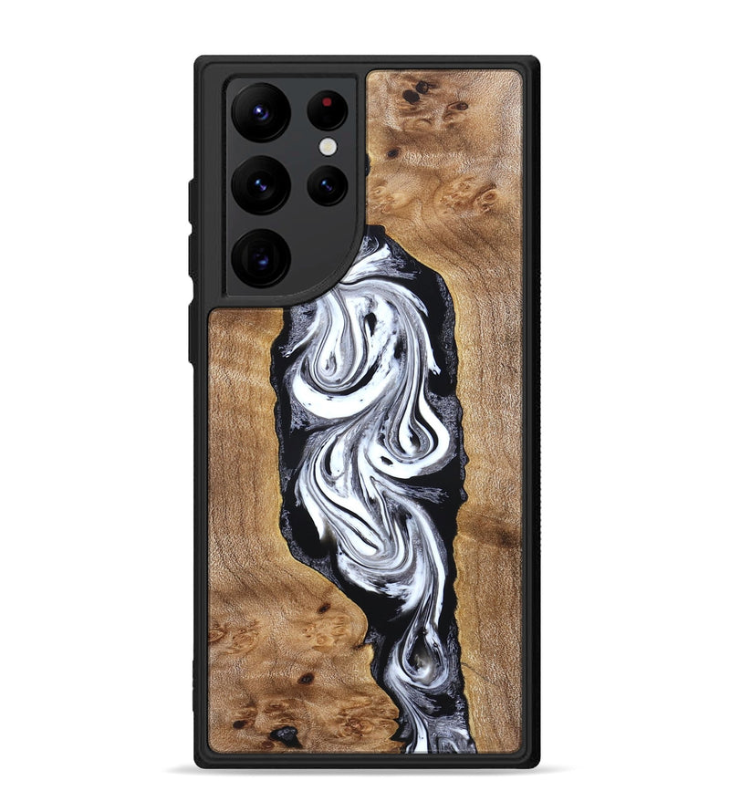 Galaxy S22 Ultra Wood Phone Case - Jerold (Black & White, 831800)