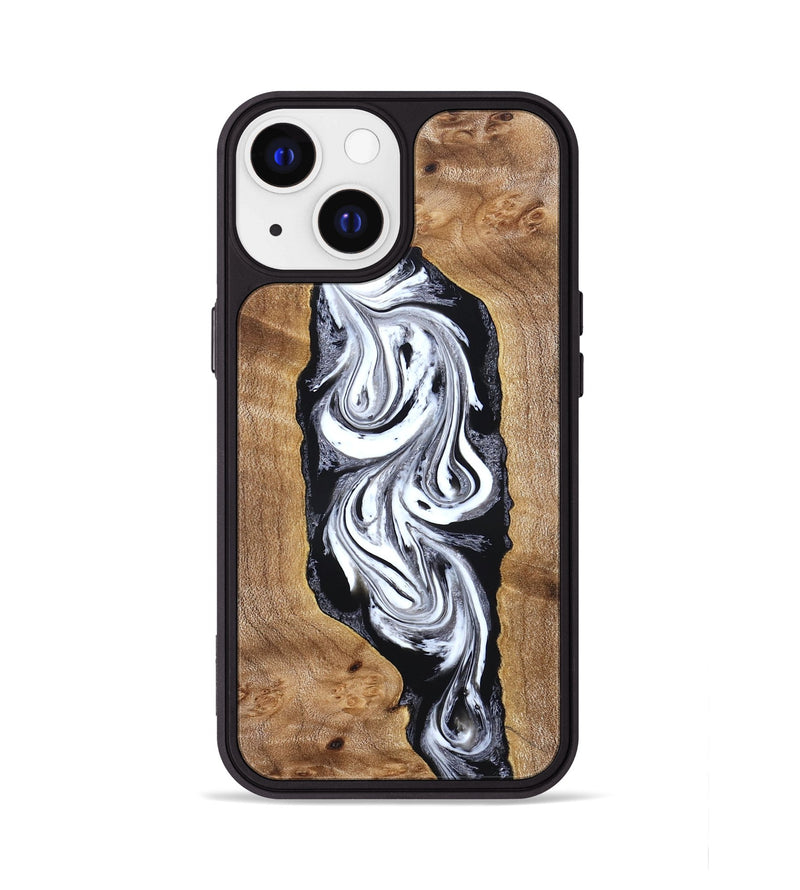 iPhone 13 Wood Phone Case - Jerold (Black & White, 831800)