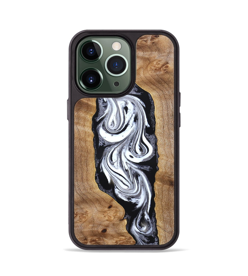 iPhone 13 Pro Wood Phone Case - Jerold (Black & White, 831800)