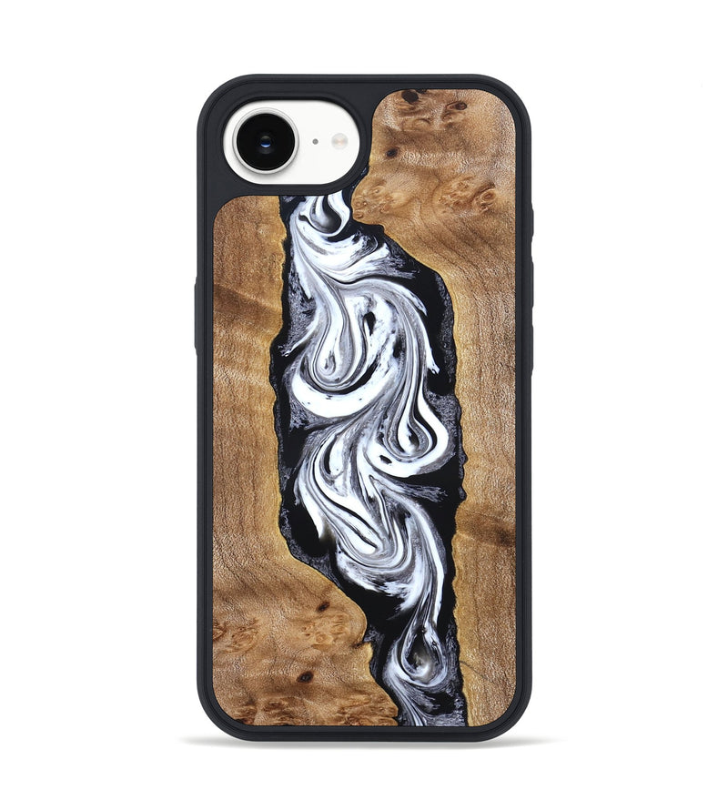 iPhone 16e Wood Phone Case - Jerold (Black & White, 831800)