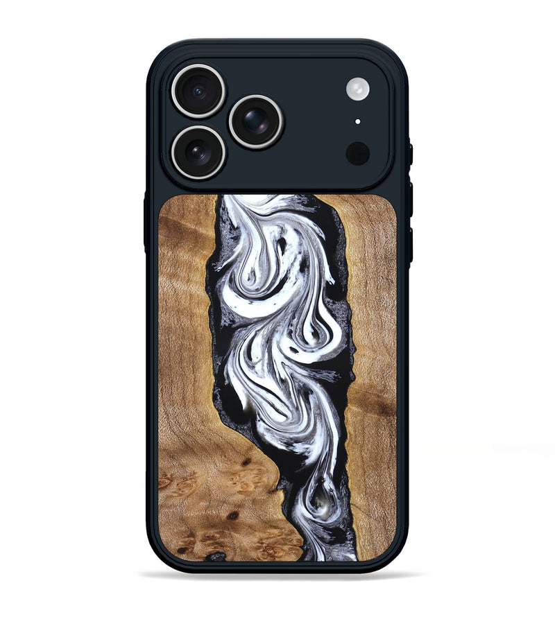 iPhone 17 Pro Max Wood Phone Case - Jerold (Black & White, 831800)