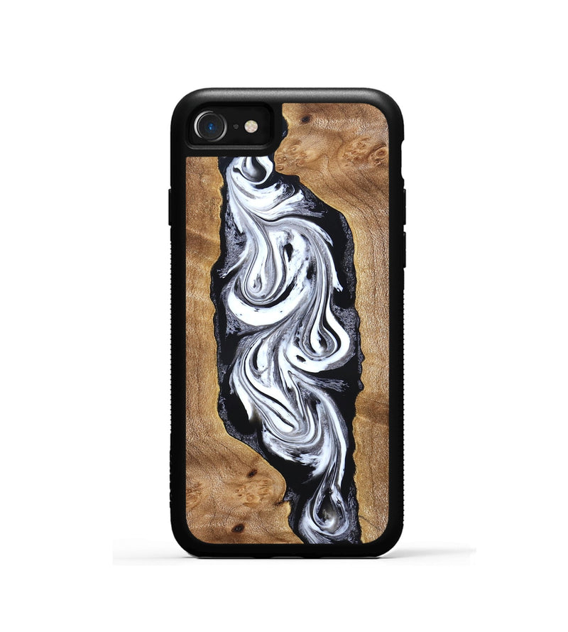 iPhone SE Wood Phone Case - Jerold (Black & White, 831800)