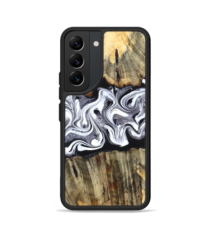 Galaxy S22 Wood Phone Case - Camren (Black & White, 831801)