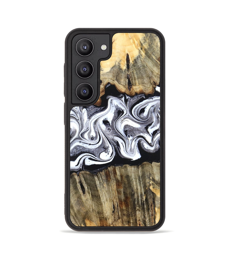 Galaxy S23 Wood Phone Case - Camren (Black & White, 831801)