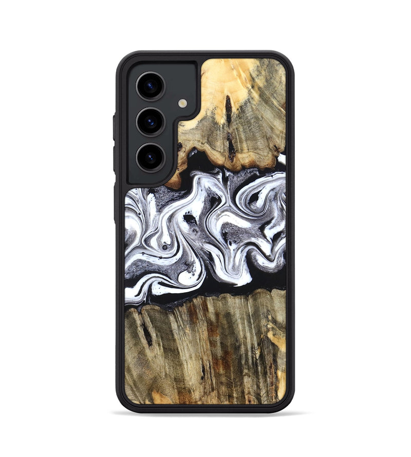 Galaxy S24 Wood Phone Case - Camren (Black & White, 831801)