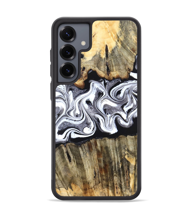 Galaxy S25 Plus Wood Phone Case - Camren (Black & White, 831801)
